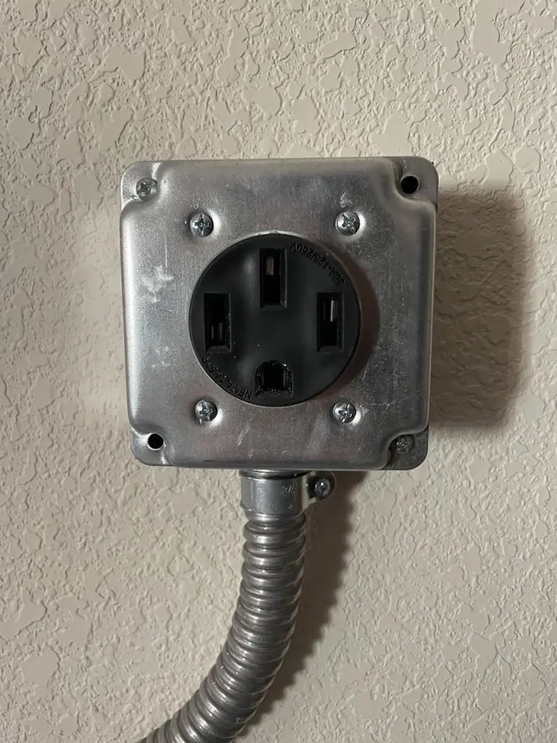NEMA 14-50 outlet installed for Smart Home Electrical in Malibu